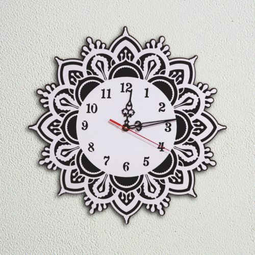 Laser Cut Lace Pattern Decorative Clock File