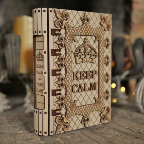 Laser Cut Gift box for 3mm, 4 mm and 1/8 inch thick material DXF and SVG vector files internal size A5