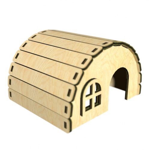 Laser cut Hamster House 3mm 4mm 1/8 inch Pattern Vector for Laser Cutting CNC svg laser cut template laser cut pattern vector model vector plan