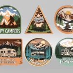 Laser Cut Camping Adventure Sign SVG Bundle, RV Camper Laser Cut Files, Happy Campers SVG, Adventure Begins, Glowforge Multilayer Outdoor Decor