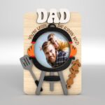 Laser Cut Fathers Day Fridge Magnet Photo Frame SVG, Dad Fridge Photo Magnet, Fathers Day Gifts, Glowforge Files