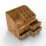 Laser Cut Desktop Organizer With Drawers Svg, Dxf, Ai, Pdf, Cdr And Eps Format. Ready to Cut. Compatible for wood and acrylic cutting.