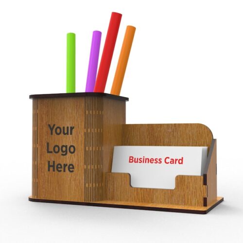 Laser Cut Business Card Holder Dxf and Svg Files For Laser Cutting, Pencil Holder Box
