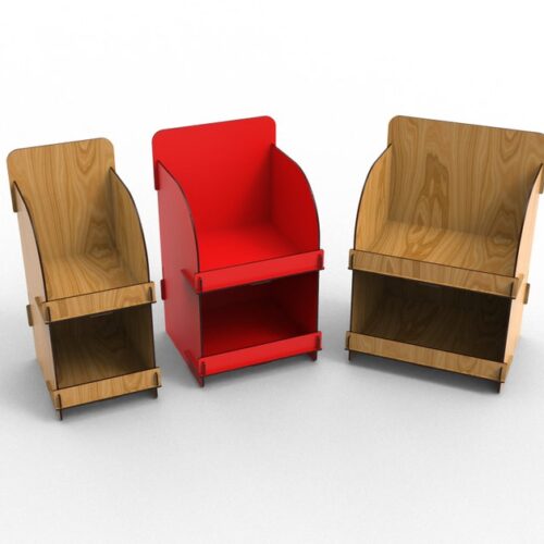 Display Stands In 3 Different Sizes Svg Files for Presentation, Shelf Display Stand for Laser Cut, Vector Files For Wood Laser Cutting