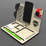 Laser Cut Desk Organizer Svg, Ai, Pdf, Eps, Dxf and CDR Files, Dock Station Files, Phone Holder Cut File, Vector Files