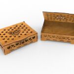 Laser Cut Box With Lid And Heart Decorated, Svg, Dxf and Vectorel Files