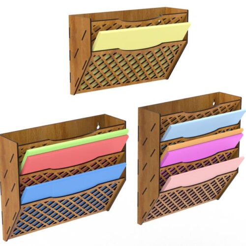 Laser Cut Wall Rack And Magazine Organizer Dxf, Svg, Stylish And Decorative Wall Shelf, Magazine Storage for Cricut, Glowforge & Xtool
