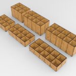 Laser Cut Gridfinity Tray Organizer SVG and DXF Files Glowforge ready, Desk Organiser Bundle, Organizer for Hardware Products