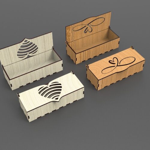 Laser Cut 2 Different Designs Decorative Gift Box Files, Wood Vector Files, Jewelry Box With Lid Svg