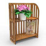 Laser Cut Farmhouse Display Shelf Svg Files, Decorative Display Desktop Stand, 2 Shelves Stand with Tiered Trays Svg And Dxf