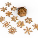 Laser Cut Snowflakes And Hexagon Box With Lid Bundle For Christmas, Snowflake Ornaments Digital Download