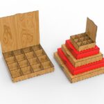 Laser Cut Set of 5 Boxes With Flip Up Lid And Dividers, DXF SVG Vectorel Drawing Files for Storage Boxes