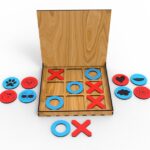 Laser Cut Tic Tac Toe Board Game, DXF and SVG files, Suitable for acrylic and wood cutting Drawing Files with alternative designs