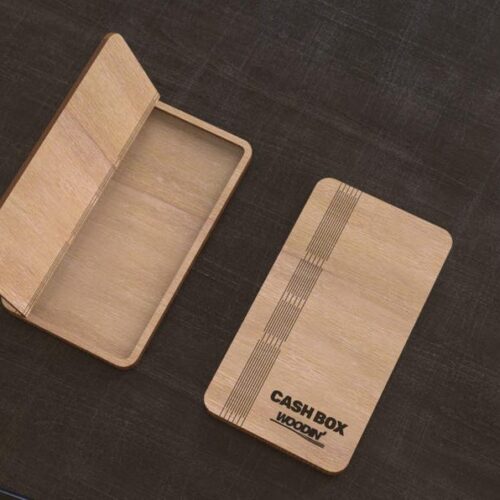 Laser Cut Wooden Money Box for Tips or Cash Storage | 180x100 mm | Laser Cut Template | Customizable Design | SVG, DXF, AI Files
