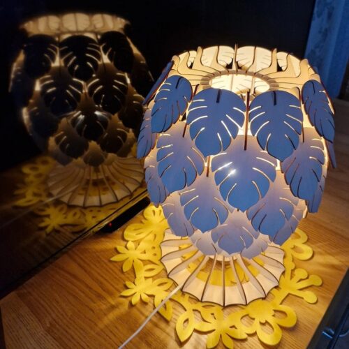 Laser cut desk lamp, sleeping room night lamp, 3mm & 4mm file, svg dxf cdr pdf